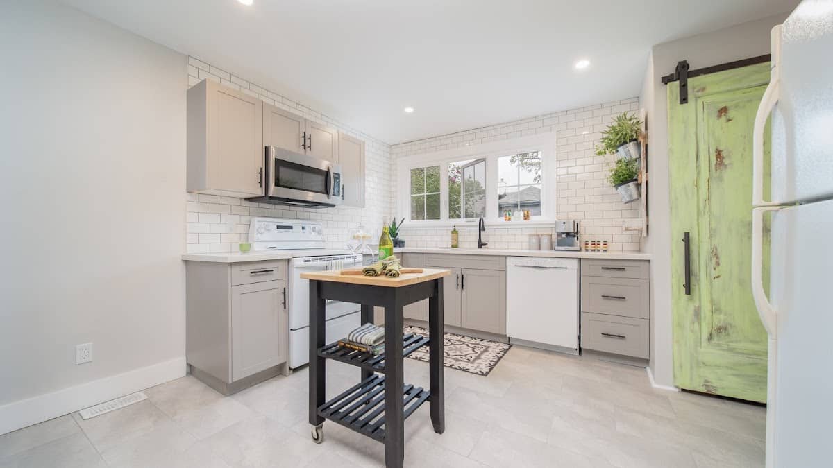 Eco stone countertops, kitchen renovation in Burlington