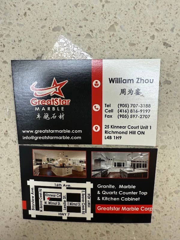 Greatstar Marble Corp, marble countertops in Richmond Hill