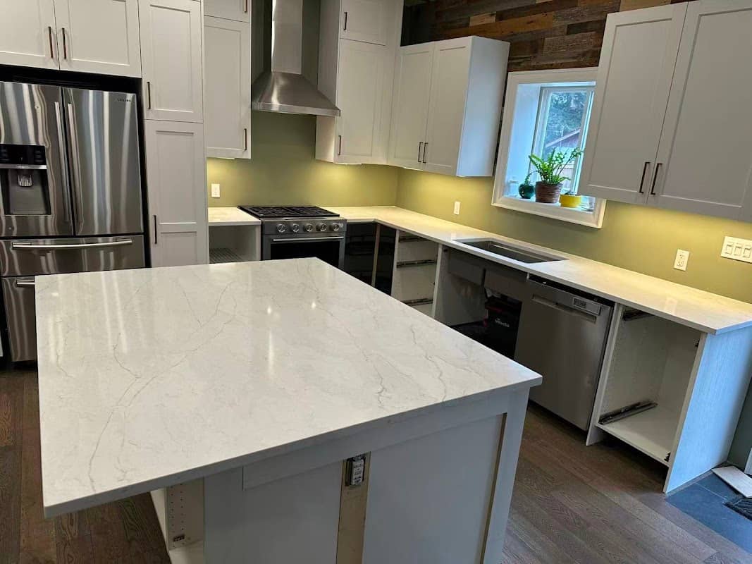 Queen‘s Marble & Granite, countertop installation in Pickering