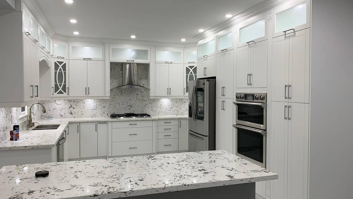 R K Fair Deal Kitchen, cabinet and countertop installation in Brampton